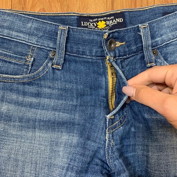 Lucky Brand Aztec Cut Off Riley Jean Denim Shorts - Picture 6 of 12